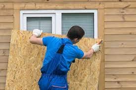 Securing windows with plywood 
