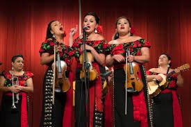 A women Mariachi band.