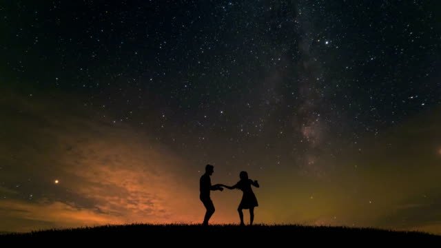 A couple under the stars 