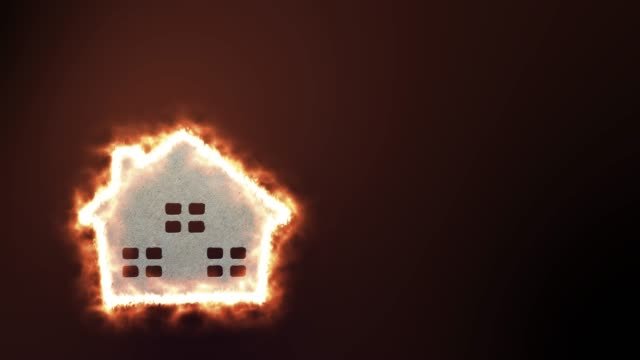 Picture of a home burning