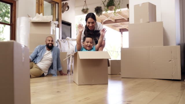 Picture of a family unpacking
