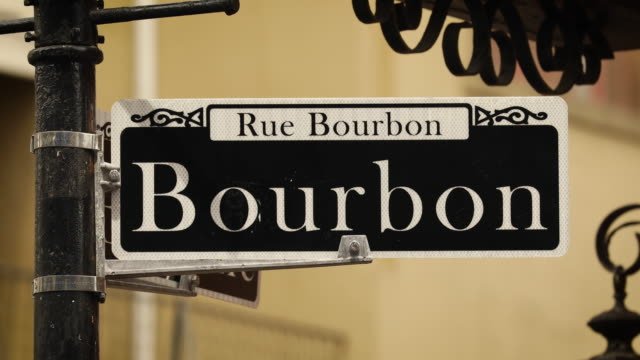 Bourbon Street street sign