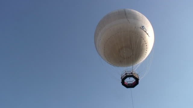 A weather balloon in the air